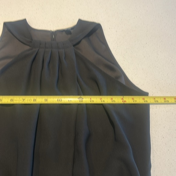 RW & Co. Black Sleeveless Pleated Neck Wide Leg Jumpsuit Size L - Picture 7 of 13